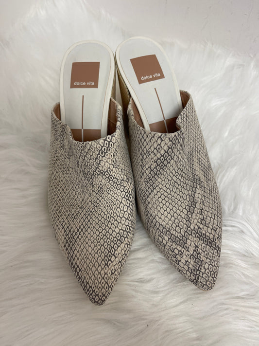 Snakeskin Print Shoes Heels Block Dolce Vita, Size 8.5