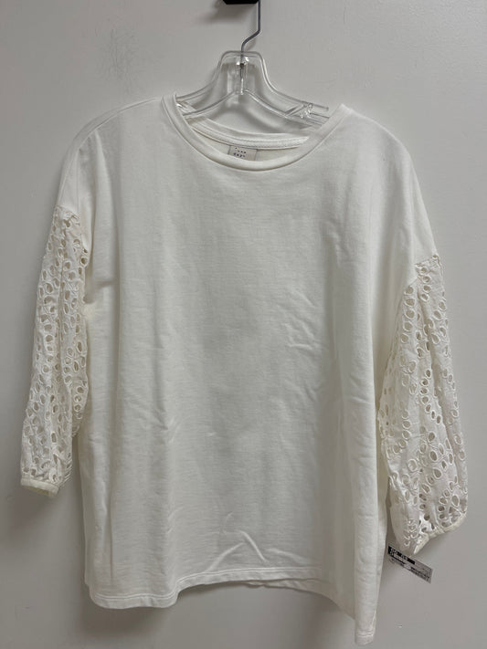 White Top Long Sleeve A New Day, Size Xl