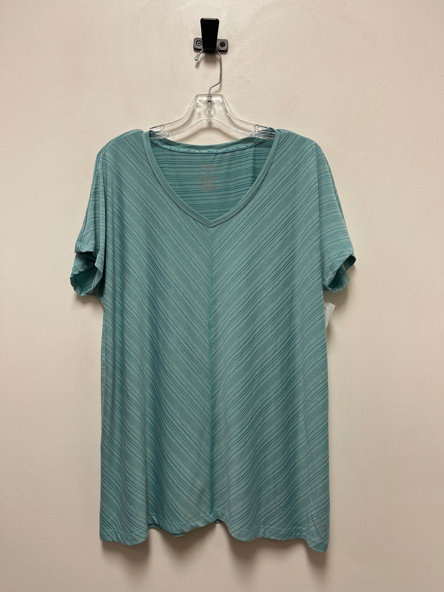 Blue Top Short Sleeve Jones New York, Size Xl