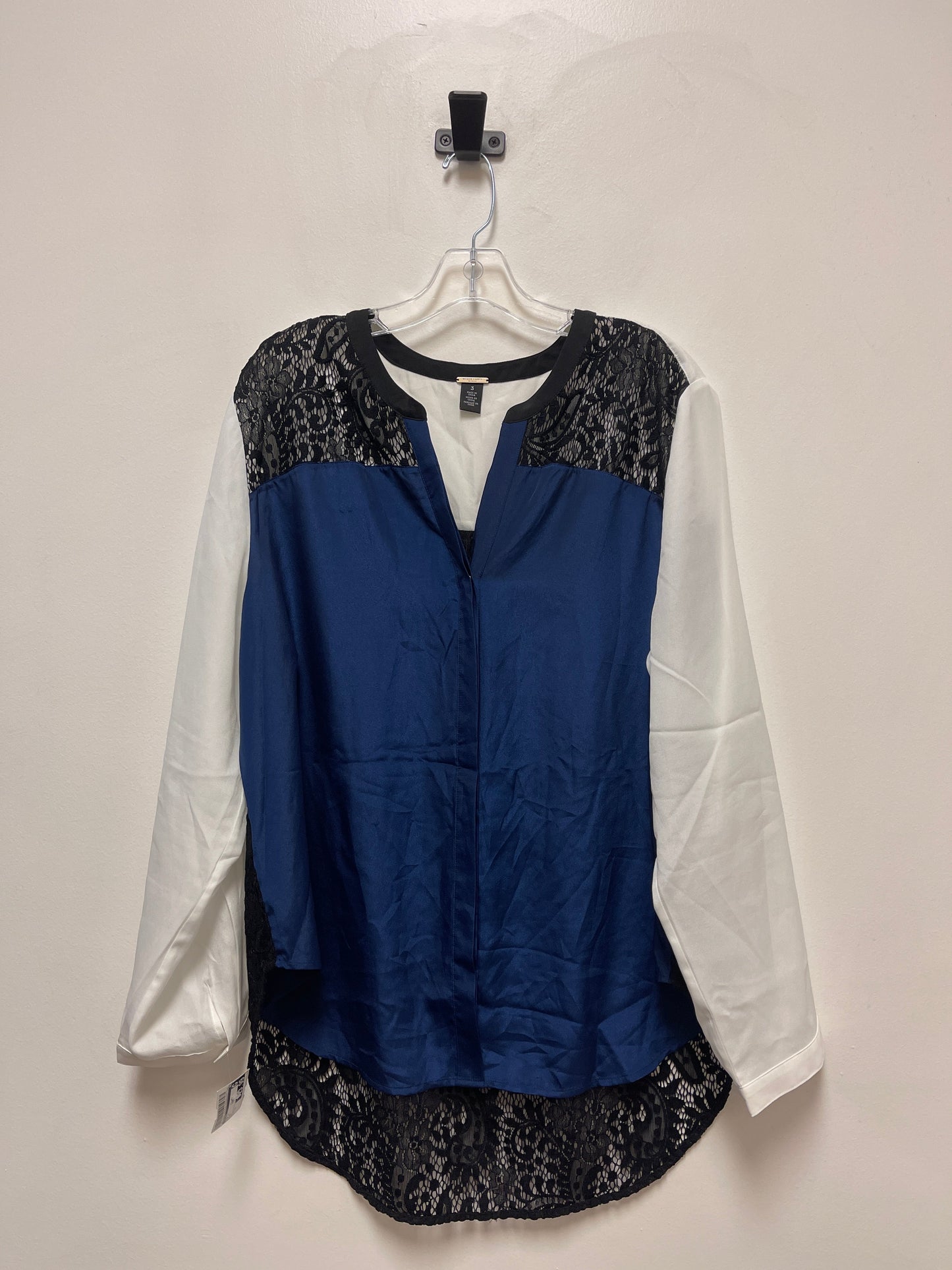Blue Top Long Sleeve Chicos, Size 1x