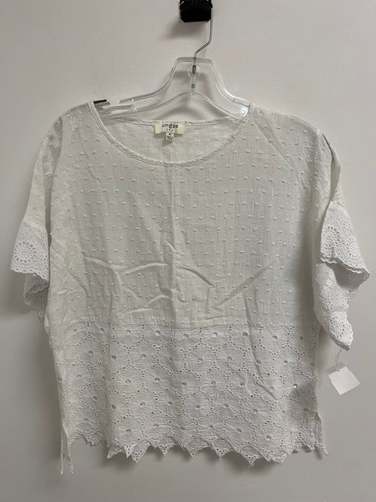 White Top Short Sleeve Umgee, Size M