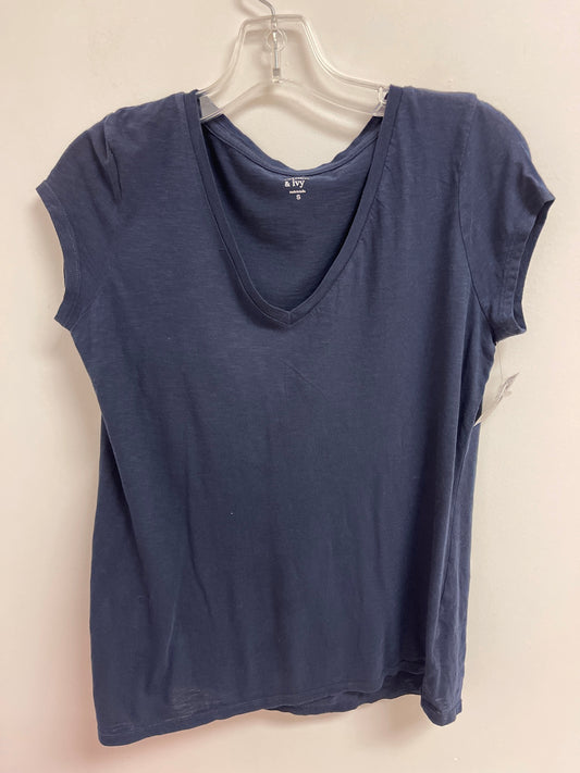 Navy Top Short Sleeve Basic Crown And Ivy, Size S