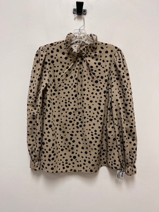 Animal Print Top Long Sleeve Clothes Mentor, Size M