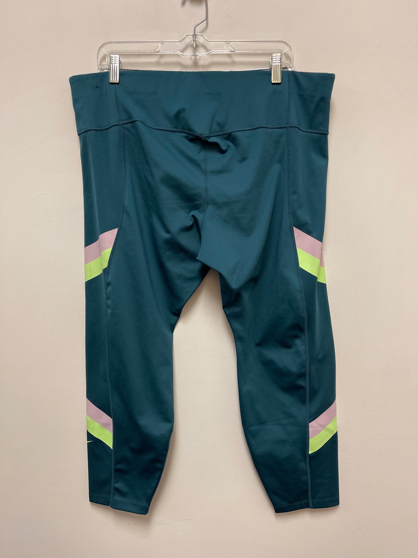 Teal Athletic Capris Nike Apparel, Size 2x