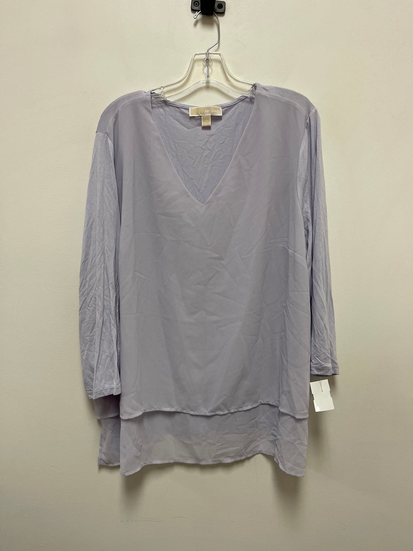 Purple Top Long Sleeve Michael By Michael Kors, Size 2x