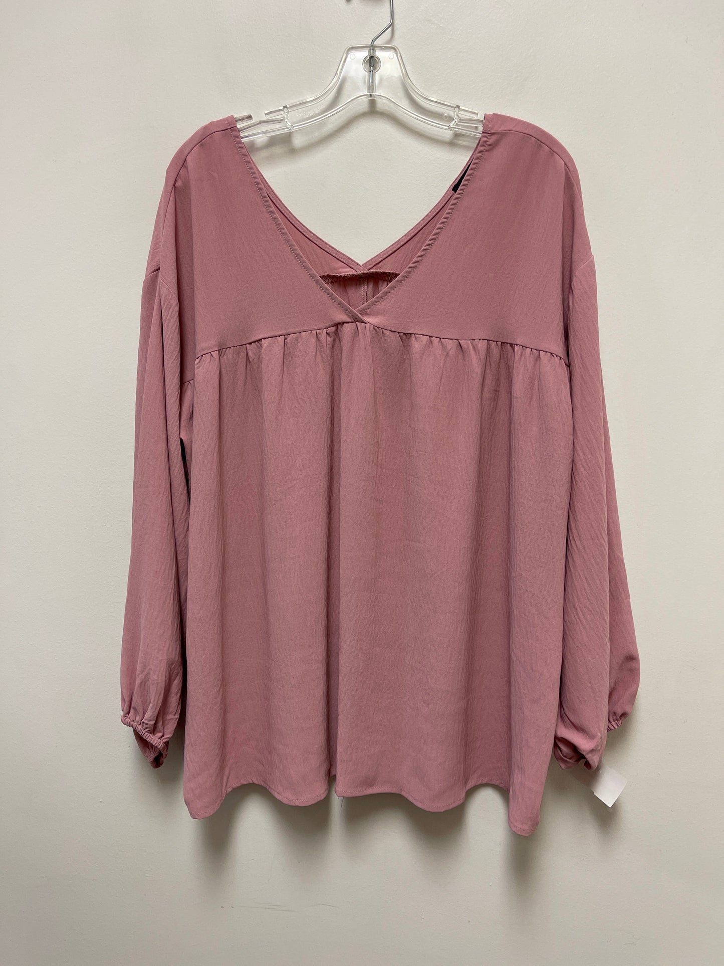 Top Long Sleeve By Oddi In Pink, Size: L