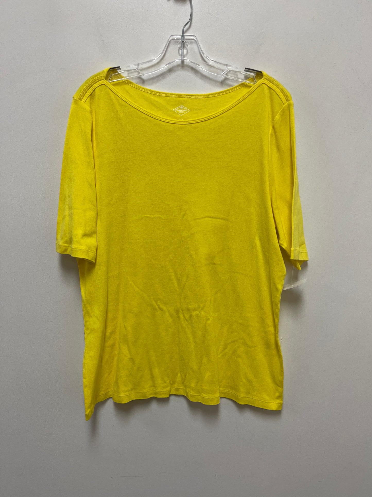 Top Short Sleeve By St Johns Bay In Yellow, Size: 2x