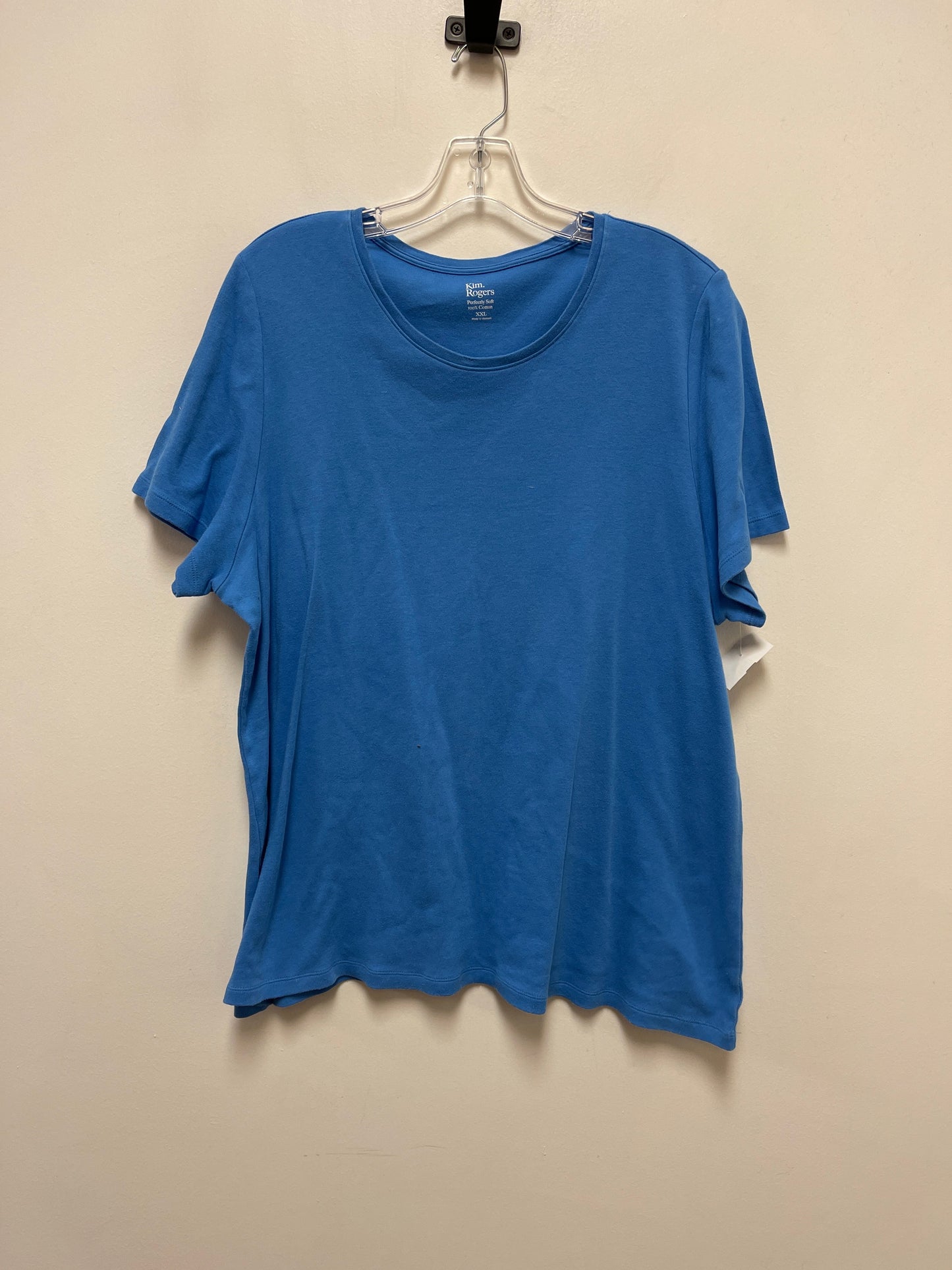 Top Short Sleeve Basic By Kim Rogers In Blue, Size: 2x