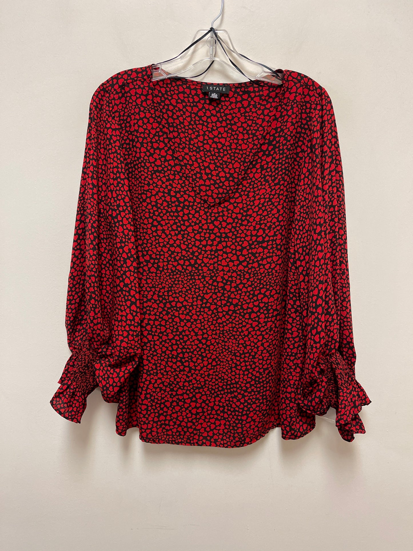 Top Long Sleeve By 1.state In Red, Size: M