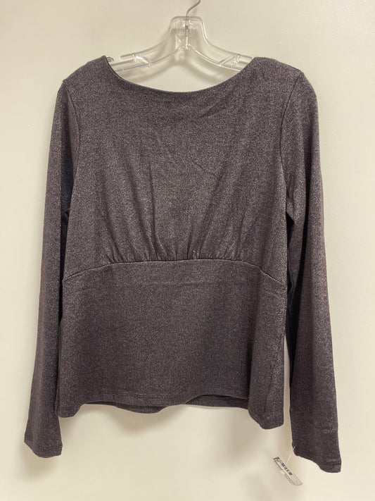 Top Long Sleeve By Banana Republic In Purple, Size: L