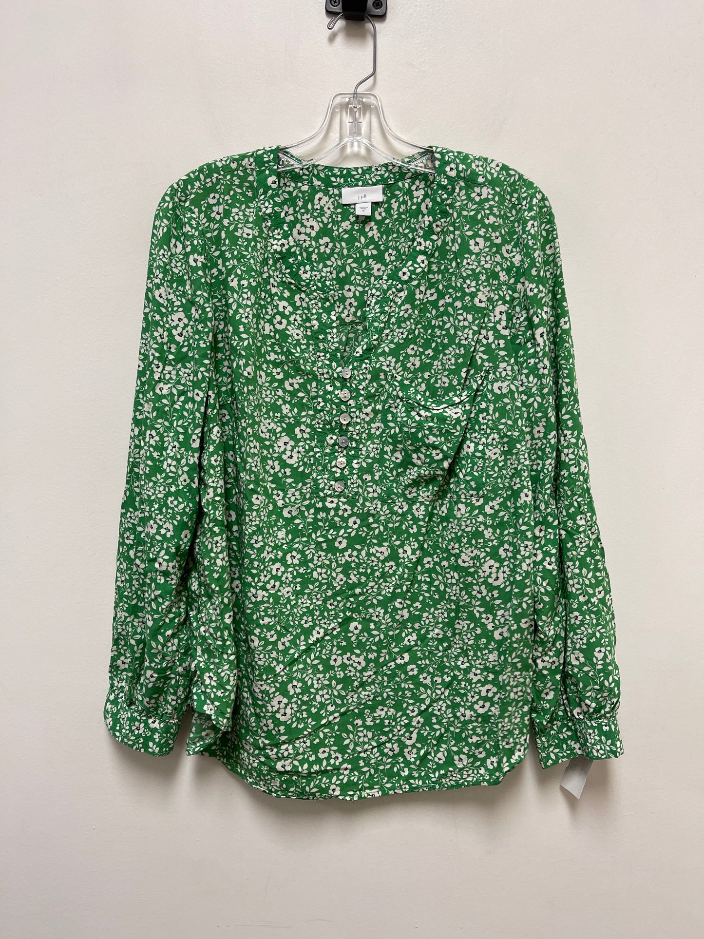 Top Long Sleeve By J. Jill In Green, Size: M