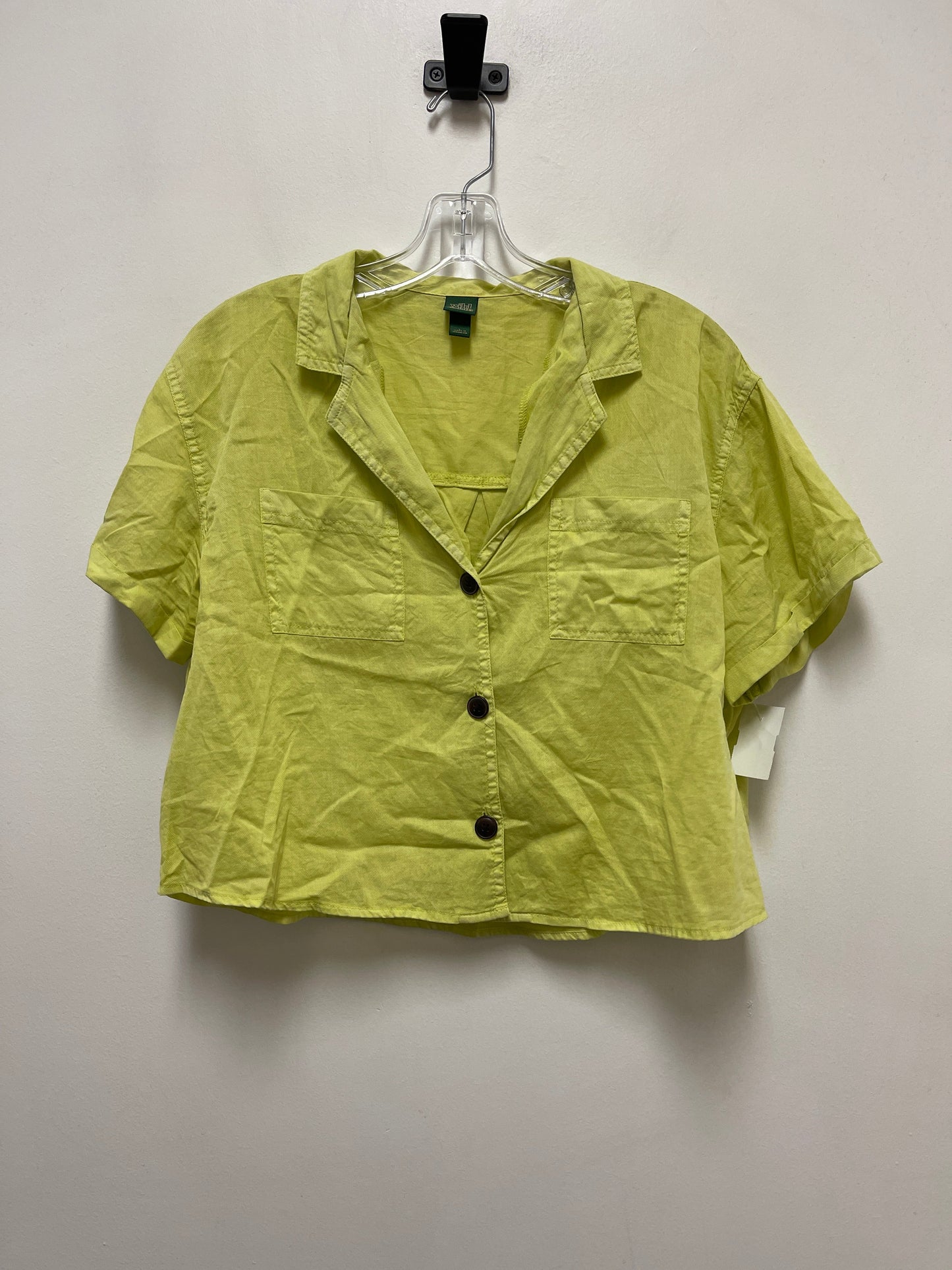 Top Short Sleeve By Wild Fable In Yellow, Size: L