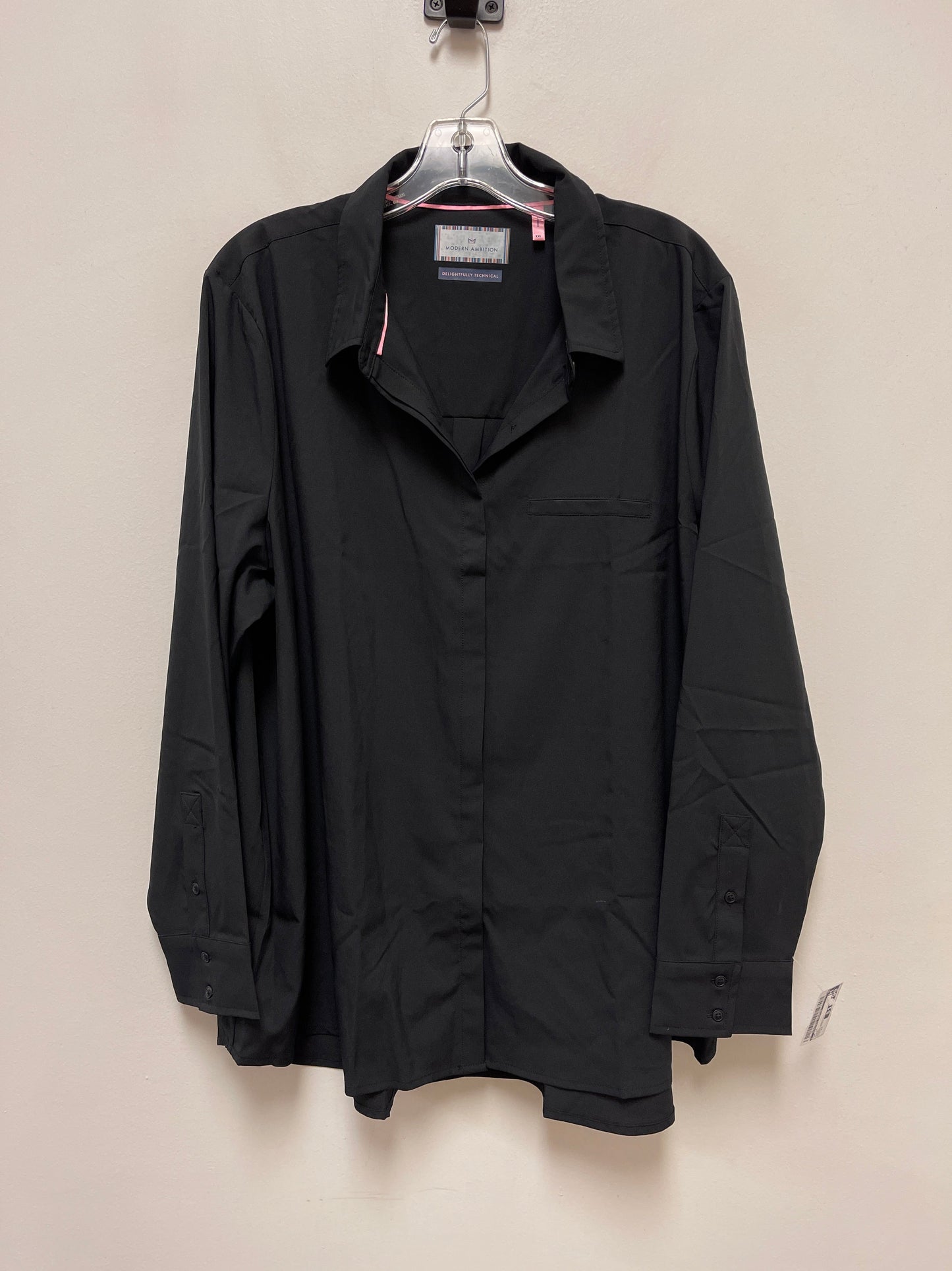 Top Long Sleeve By Clothes Mentor In Black, Size: 2x