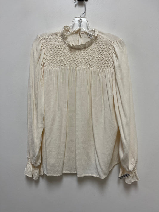 Top Long Sleeve By A New Day In Cream, Size: S