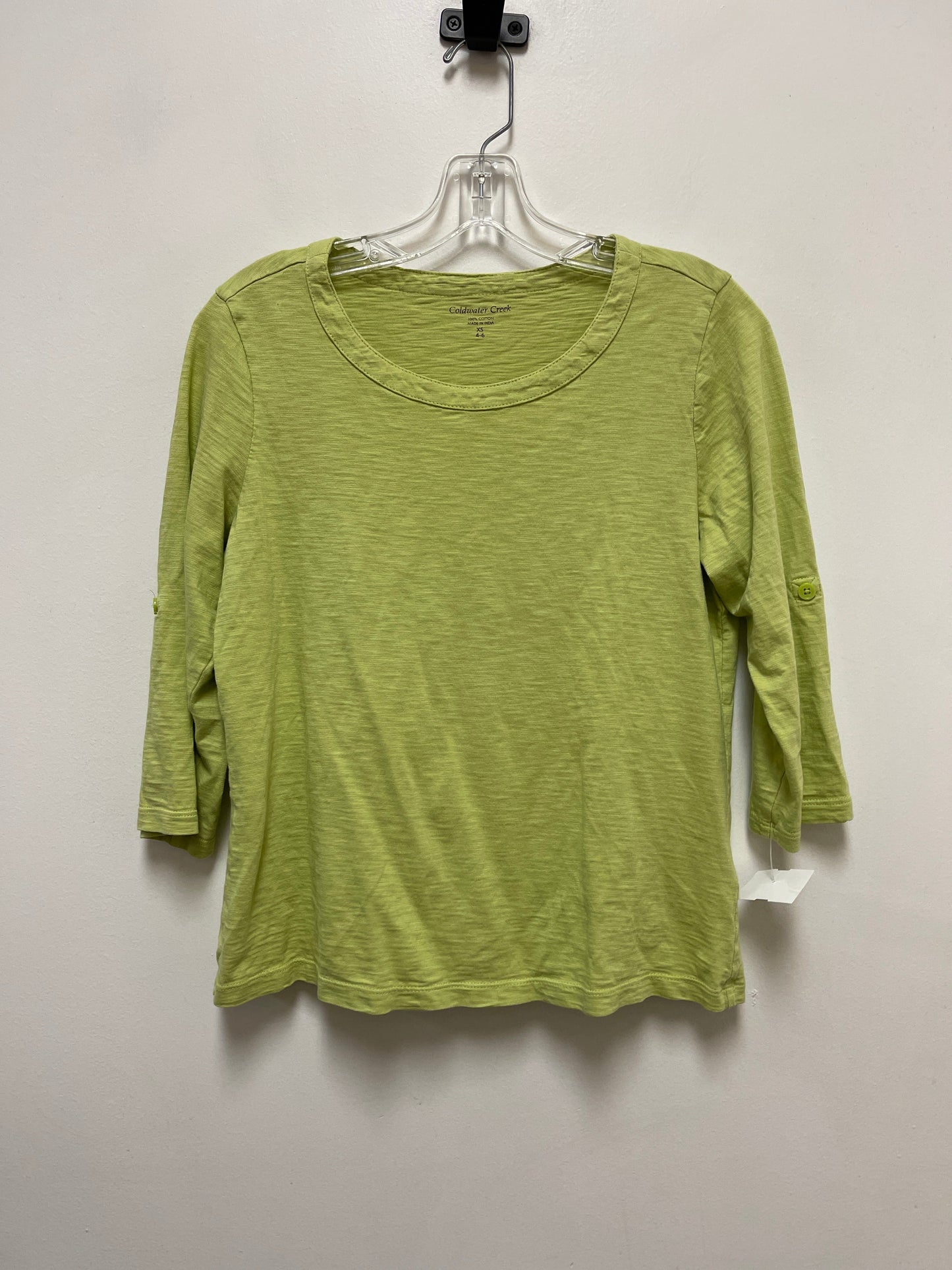 Top Long Sleeve Basic By Coldwater Creek In Green, Size: Xs