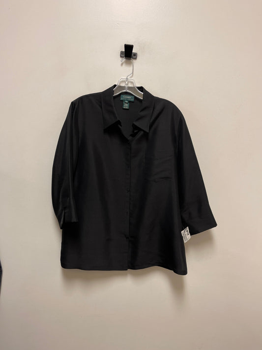 Top Long Sleeve By Lauren By Ralph Lauren In Black, Size: Xl