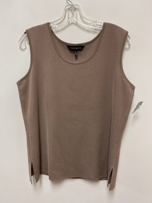 Tank Top By Ming Wang In Taupe, Size: L