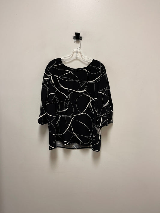 Top Long Sleeve By Vince Camuto In Black, Size: Xl