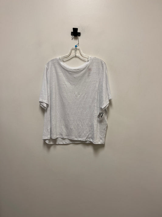 Top Short Sleeve Basic By Eileen Fisher In White, Size: Xl