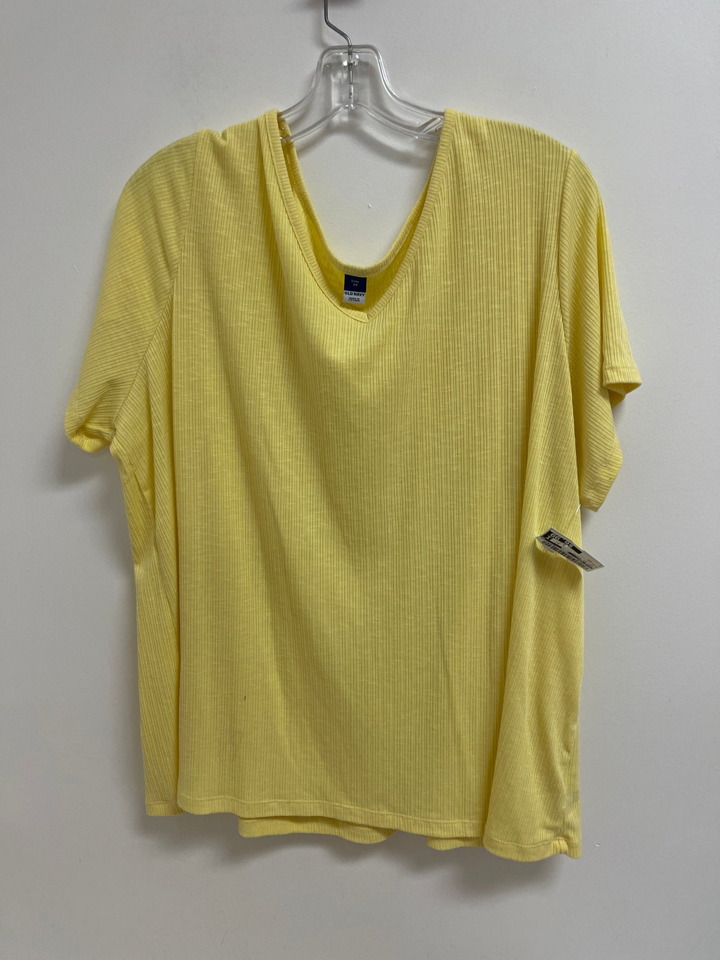 Top Short Sleeve Basic By Old Navy In Yellow, Size: 2x