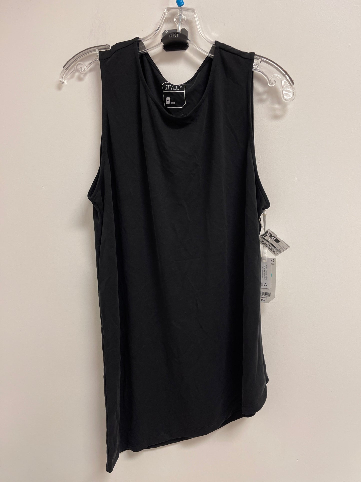 Tank Top By Stylus In Black, Size: 1x