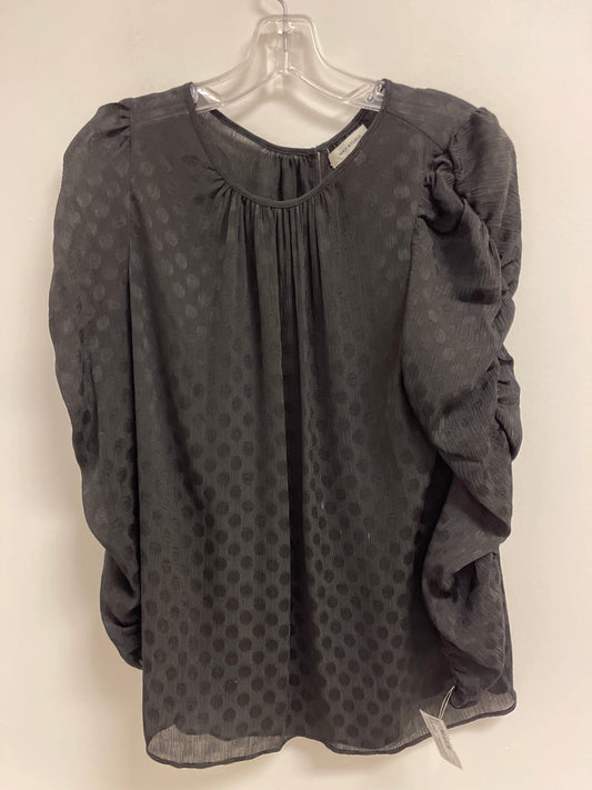 Top Long Sleeve By Max Studio In Black, Size: L