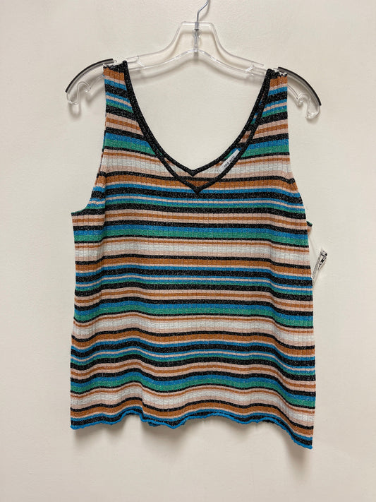 Top Sleeveless By Nine West In Multi-colored, Size: Xl