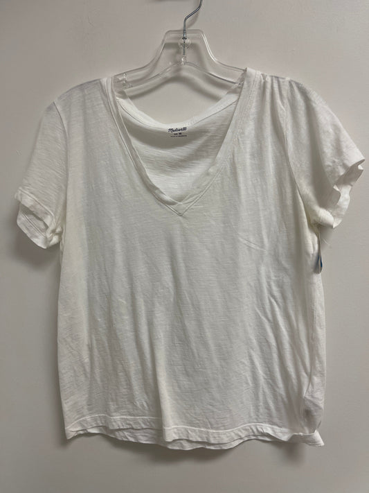 Top Short Sleeve Basic By Madewell In White, Size: M