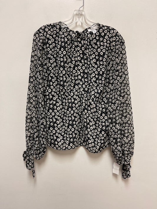 Top Long Sleeve By Top Shop In Black, Size: M