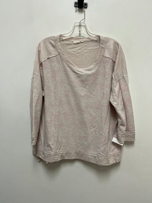 Top Long Sleeve By Hem & Thread In Pink, Size: M