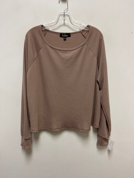 Top Long Sleeve By Lulus In Brown, Size: Xl