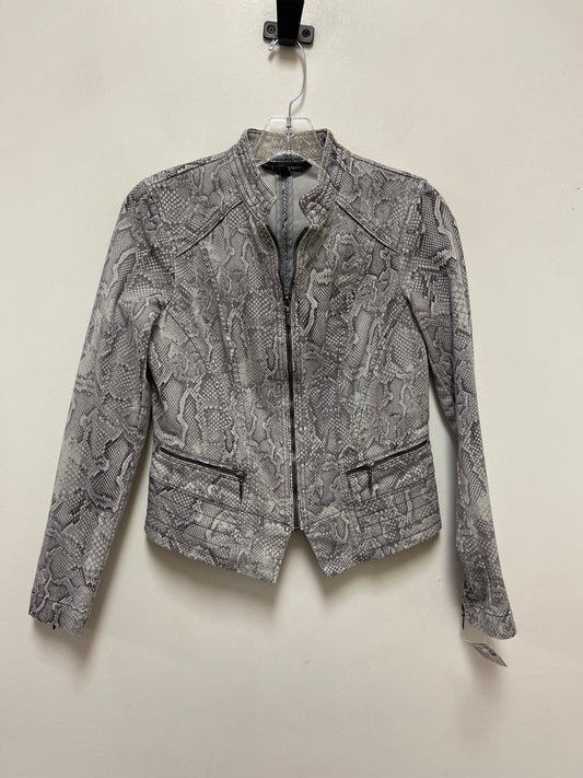 Jacket Denim By White House Black Market In Snakeskin Print, Size: Xs