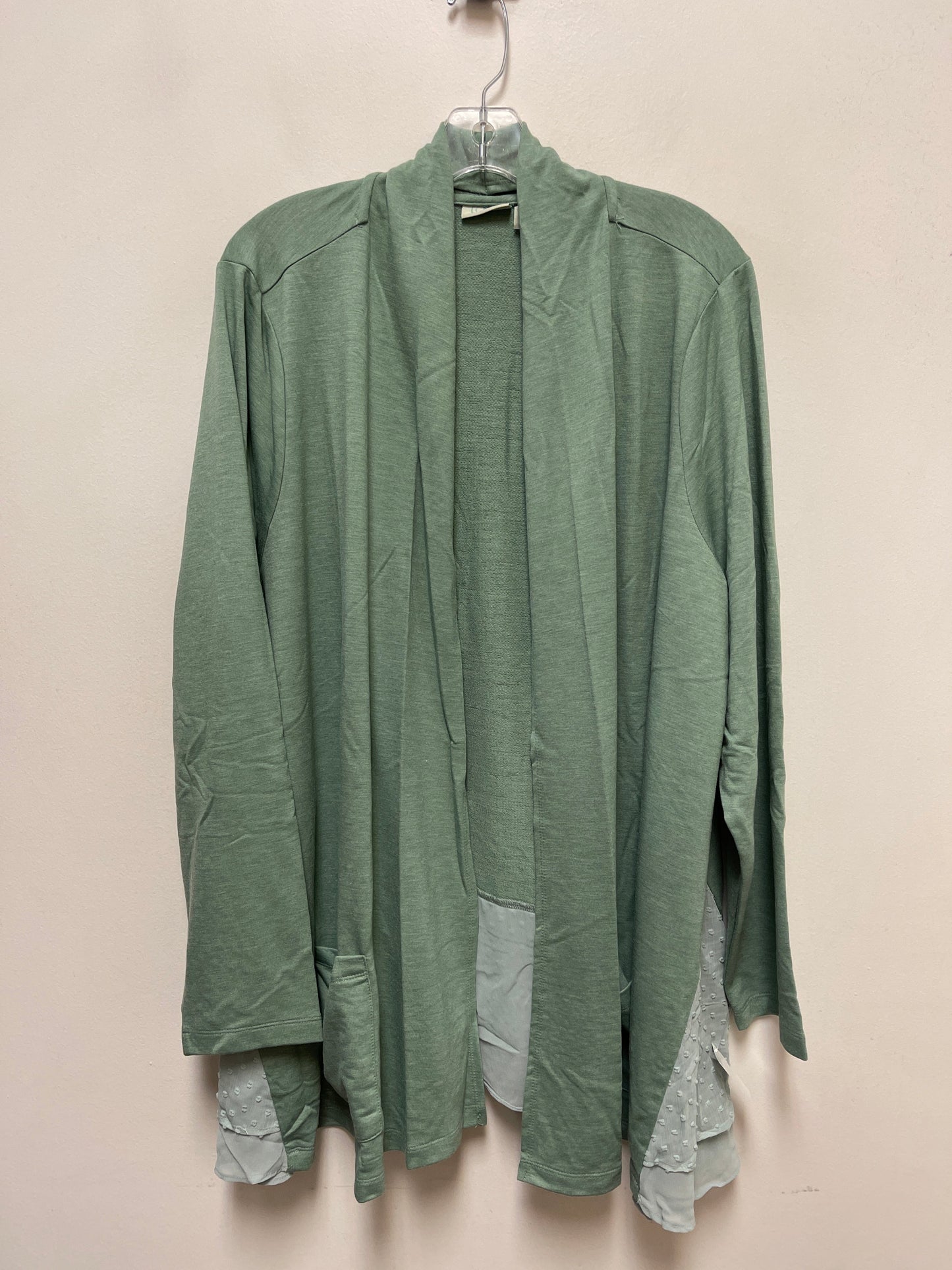 Cardigan By Logo In Green, Size: 3x