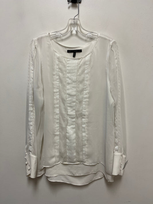 Top Long Sleeve By White House Black Market In Cream, Size: Xl