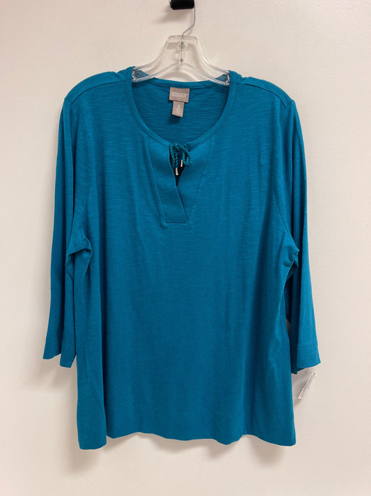 Top Long Sleeve By Chicos In Blue, Size: Xl