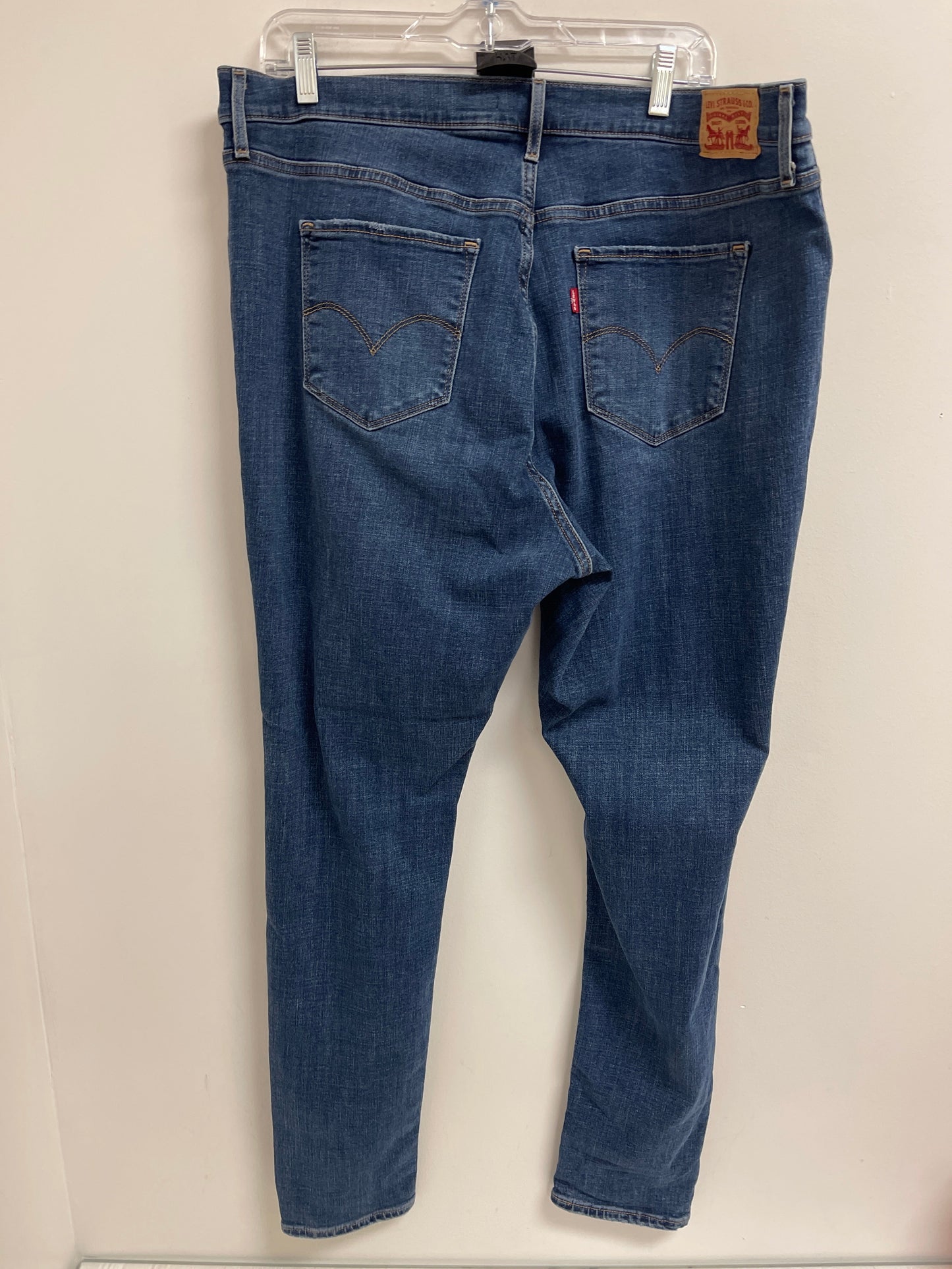 Jeans Skinny By Levis In Blue Denim, Size: 18