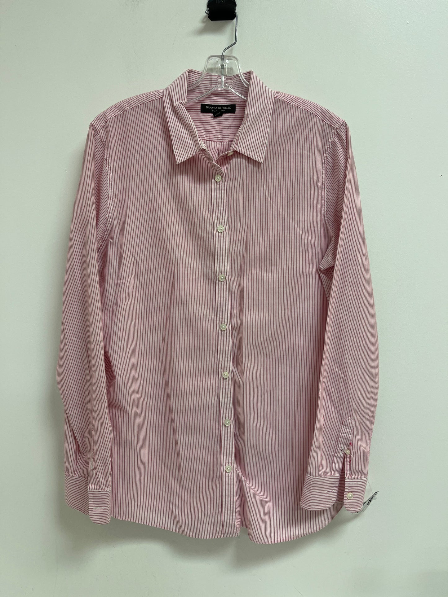 Top Long Sleeve By Banana Republic In Pink, Size: L