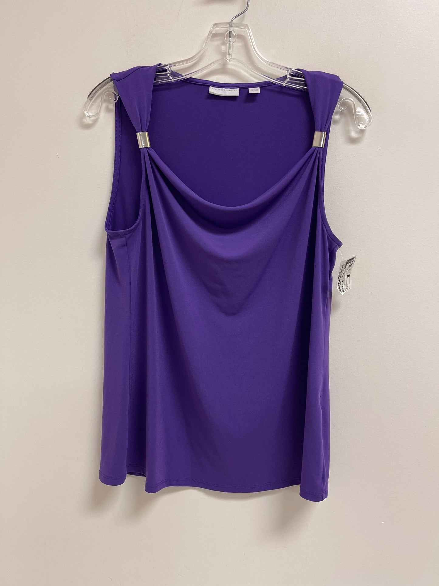 Top Sleeveless By New York And Co In Purple, Size: S