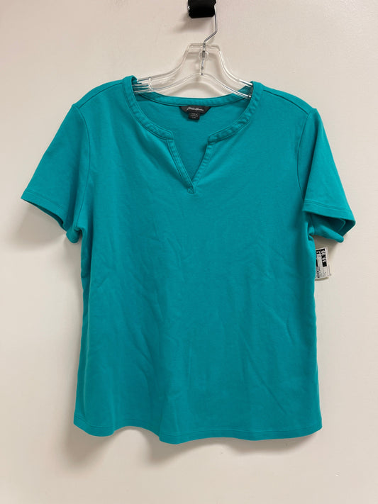 Top Short Sleeve Basic By Eddie Bauer In Blue, Size: L