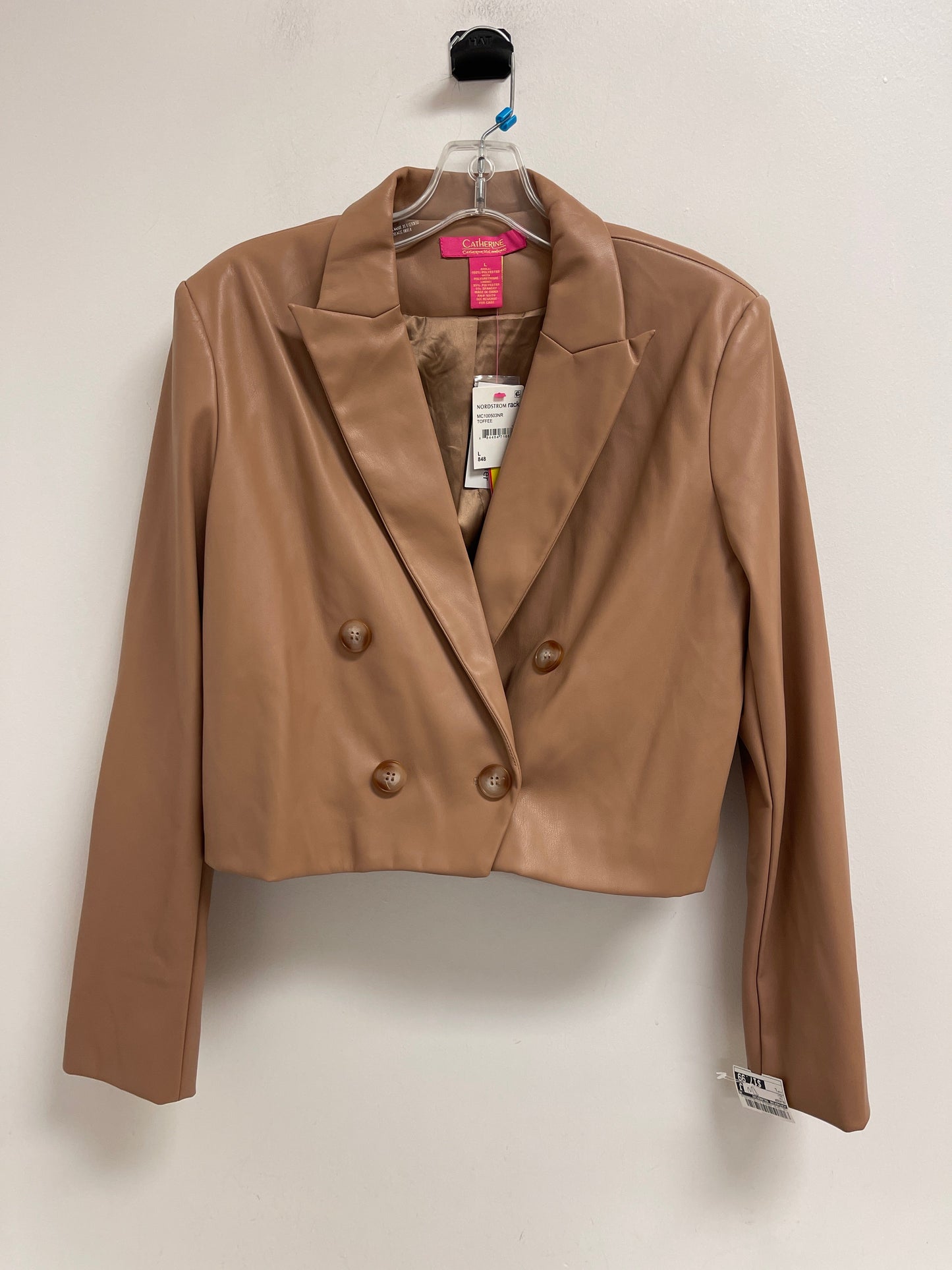 Blazer By Catherine Malandrino In Tan, Size: L