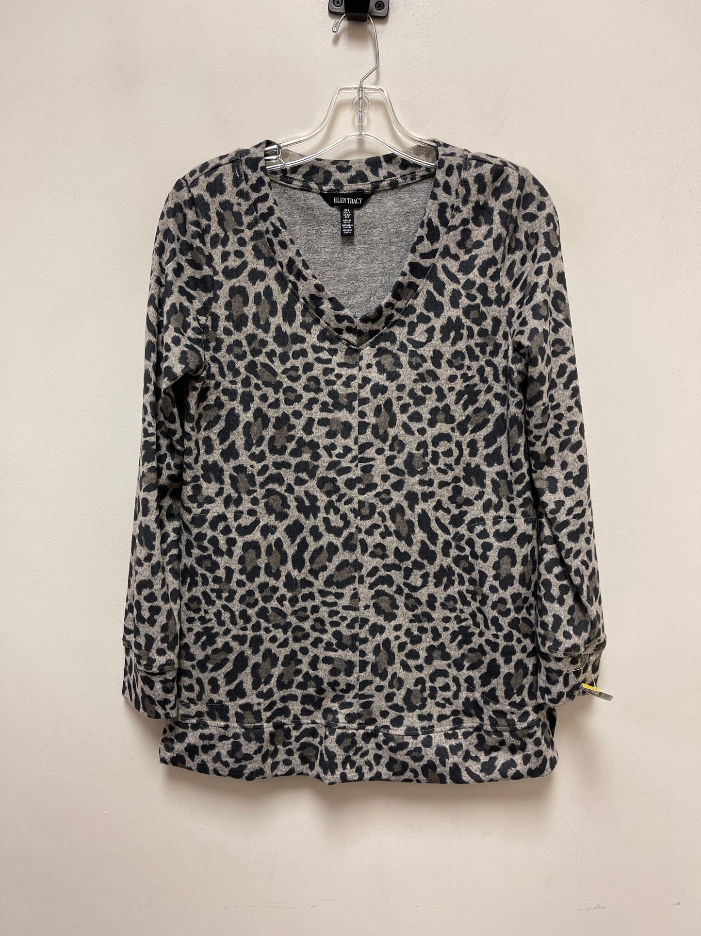 Top Long Sleeve By Ellen Tracy In Animal Print, Size: S