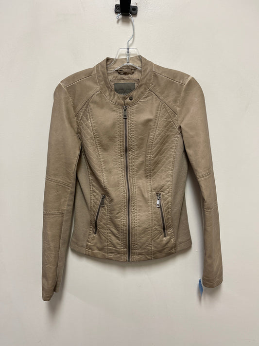 Jacket Moto By Maurices In Tan, Size: Xs