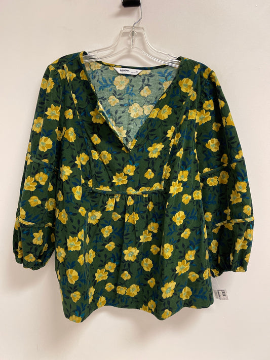 Top 3/4 Sleeve By Sonoma In Green, Size: Xl