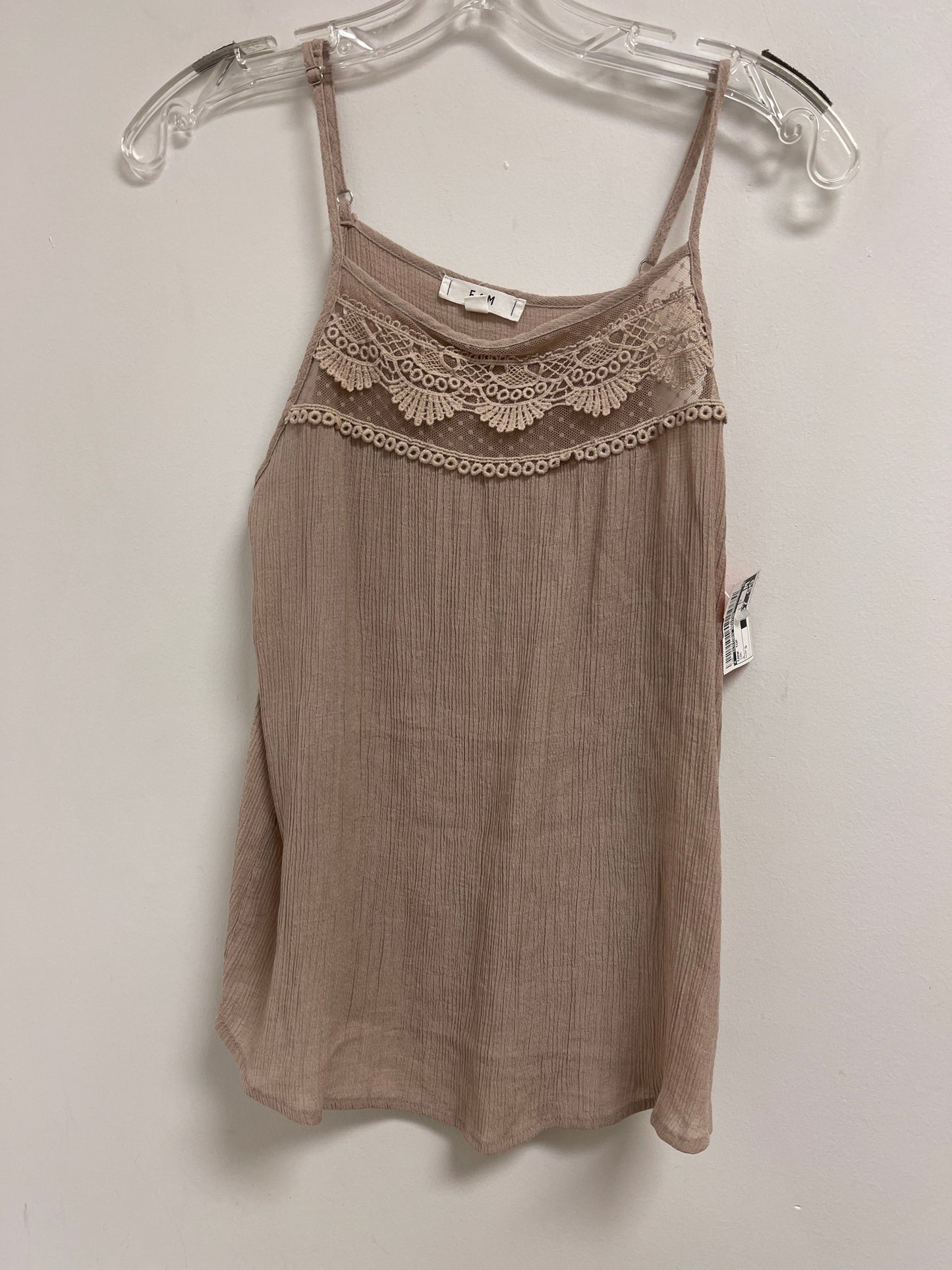 Tank Top By Clothes Mentor In Tan, Size: S