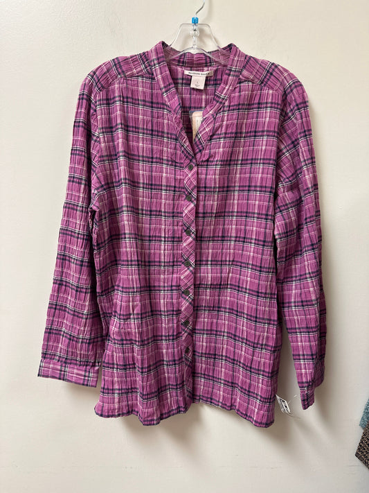 Top Long Sleeve By Allison Daley In Purple, Size: L