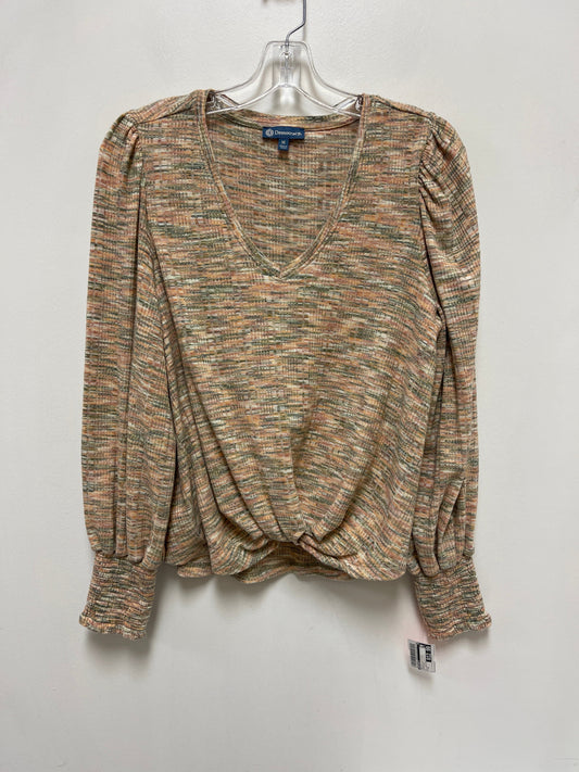 Top Long Sleeve By Democracy In Orange, Size: M