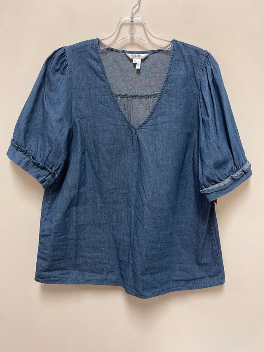 Top Short Sleeve By Draper James In Blue Denim, Size: M