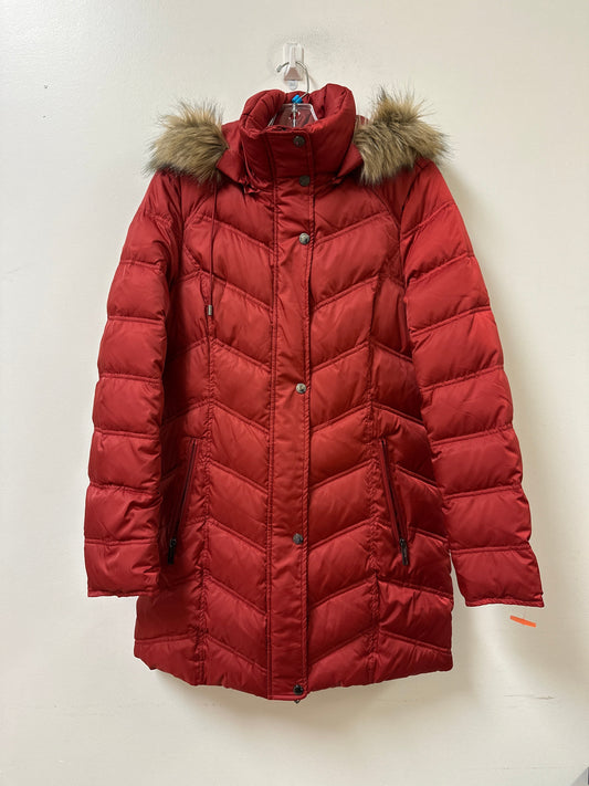 Coat Puffer & Quilted By Kenneth Cole Reaction In Red, Size: M