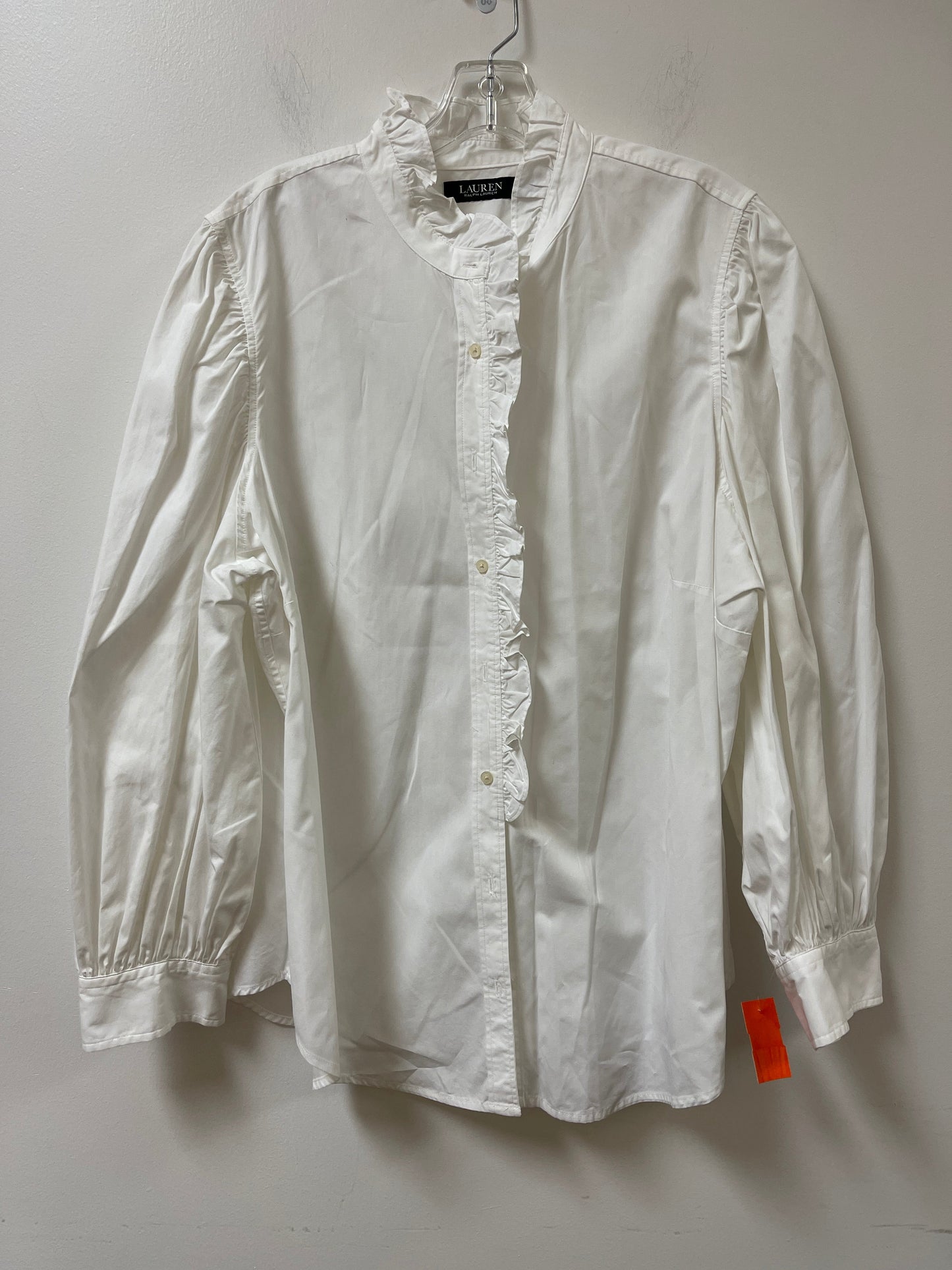 Top Long Sleeve By Lauren By Ralph Lauren In White, Size: 2x