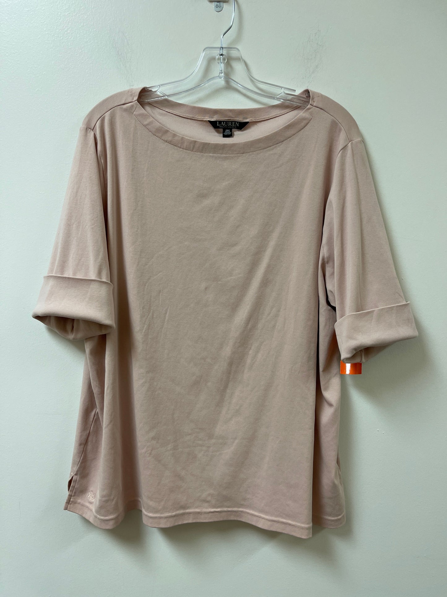 Top Short Sleeve By Lauren By Ralph Lauren In Pink, Size: 3x